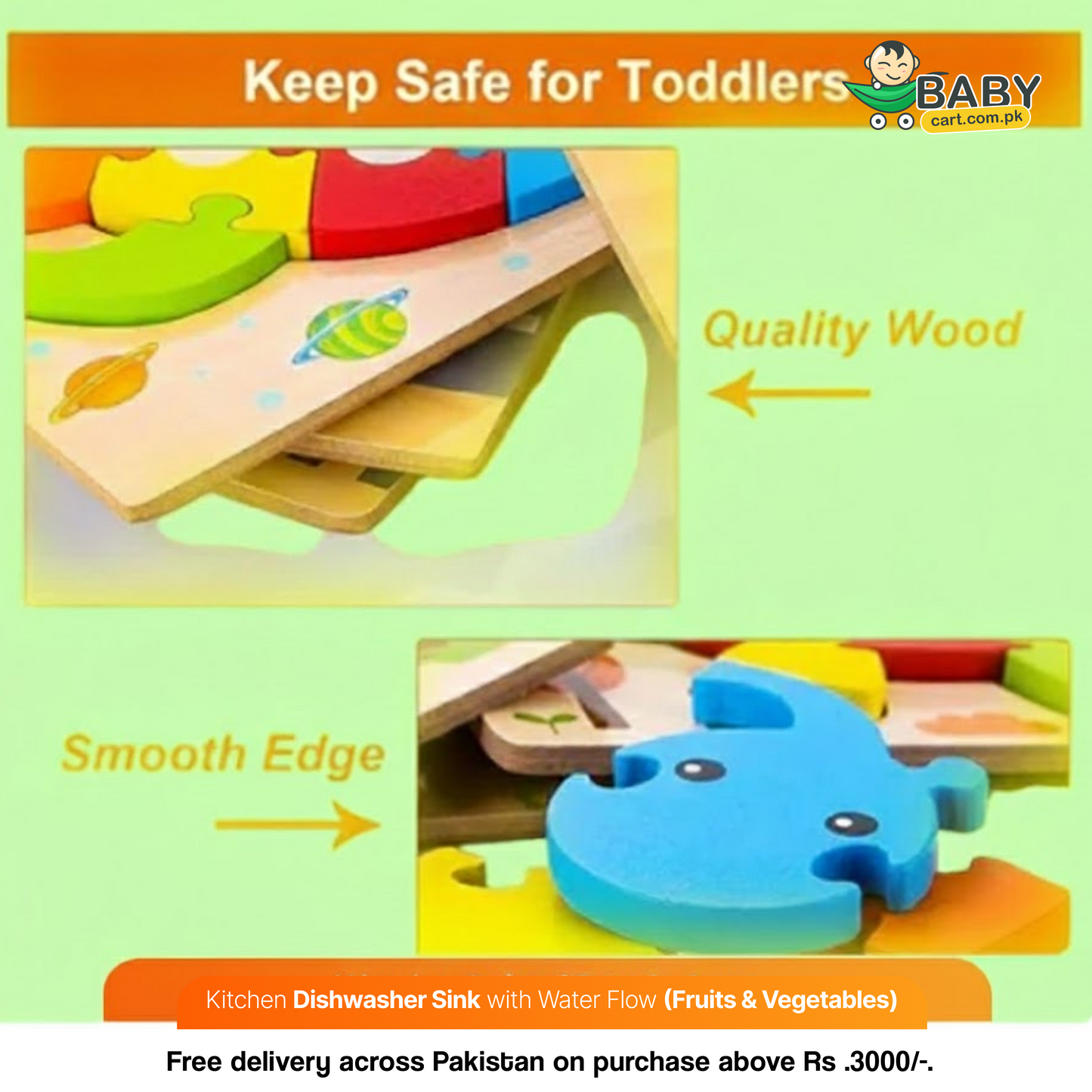 Wooden animal puzzle for kids