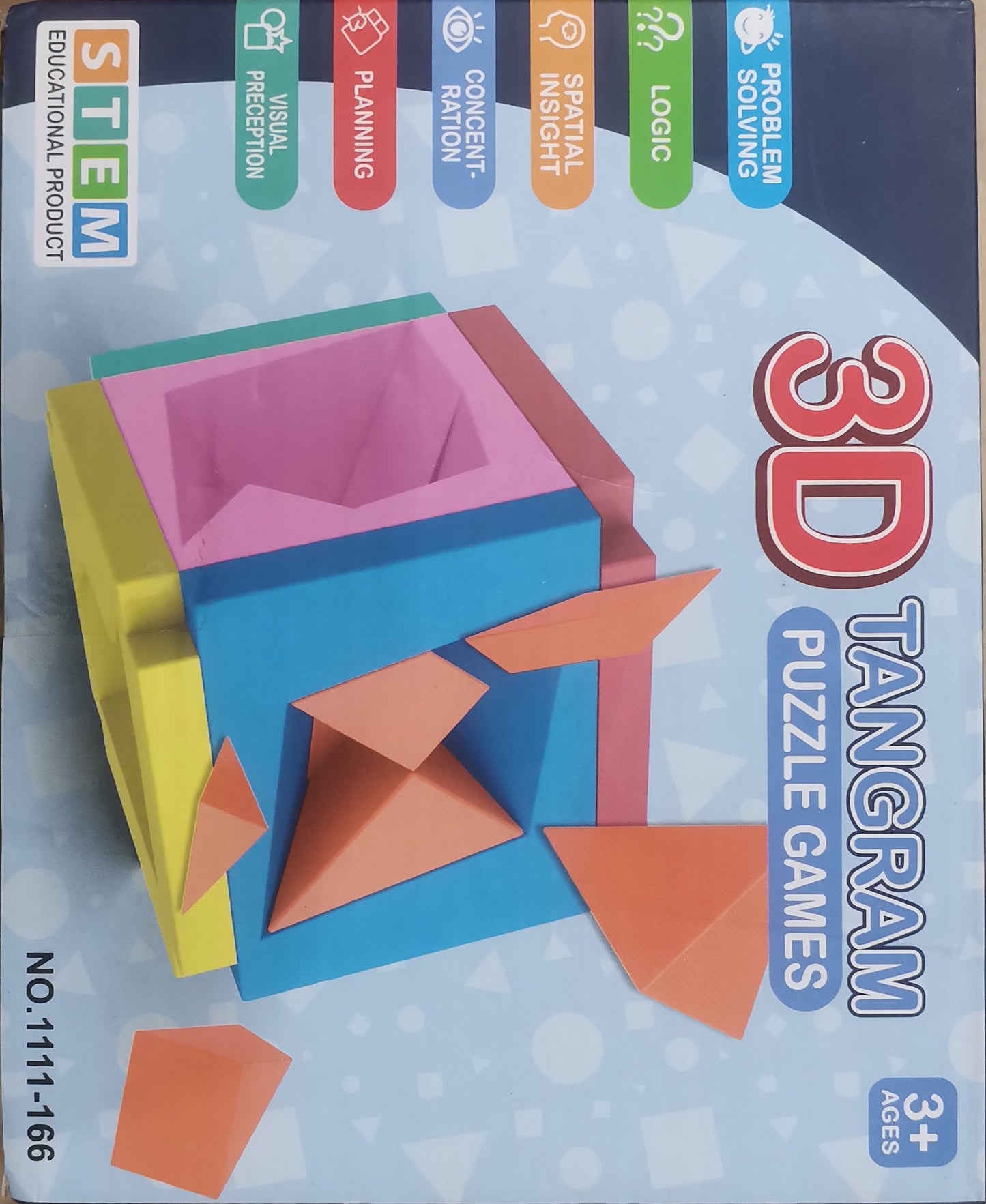 3D Tangram Puzzle Games – Educational Brain Puzzle Toy for Kids