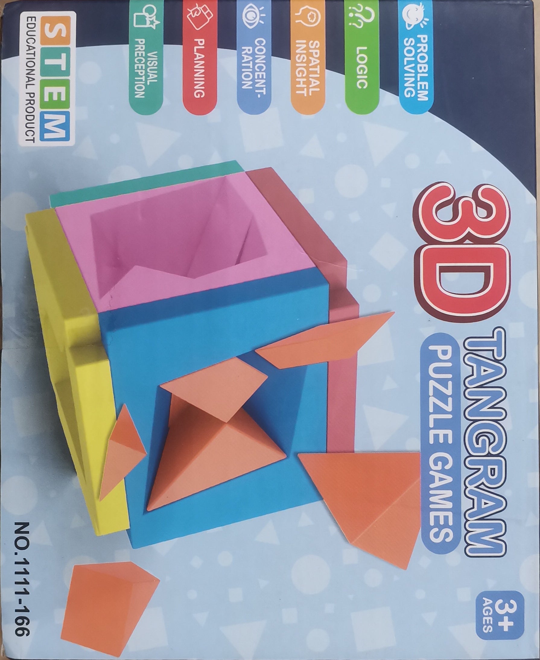 3D Tangram Puzzle Games – Educational Brain Puzzle Toy for Kids