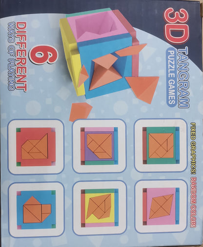 3D Tangram Puzzle Games – Educational Brain Puzzle Toy for Kids