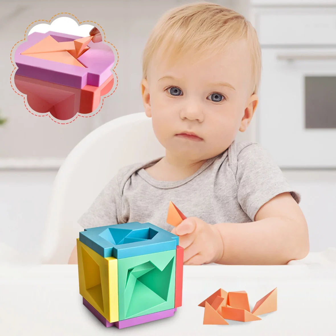 3D Tangram Puzzle Games – Educational Brain Puzzle Toy for Kids