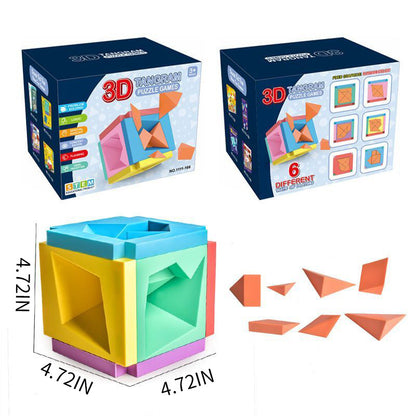 3D Tangram Puzzle Games – Educational Brain Puzzle Toy for Kids