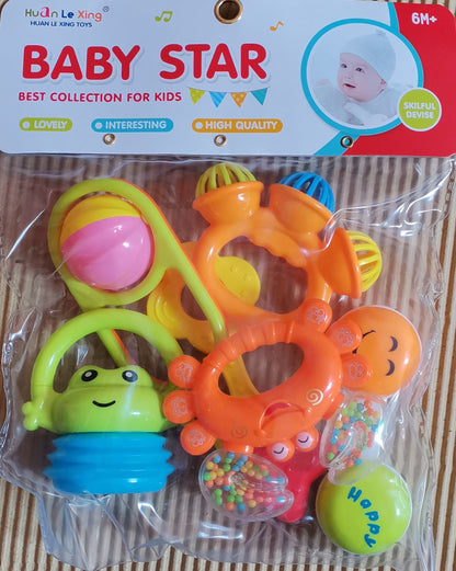 Rattle: Star Baby Rattle 4 Pcs