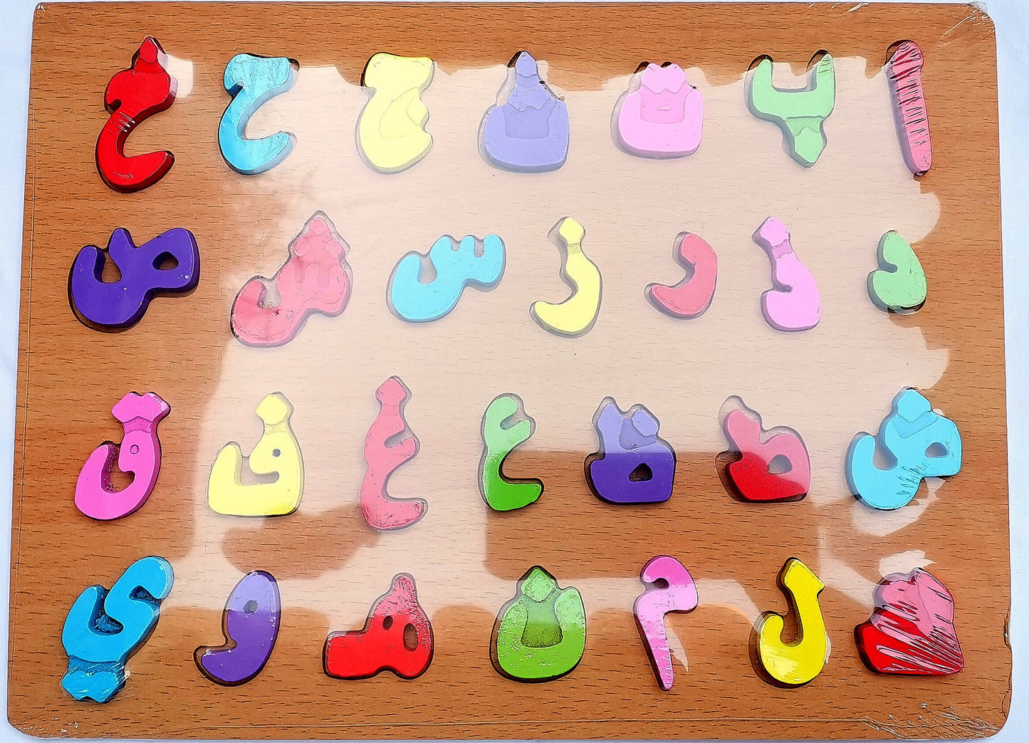Wooden Urdu Alphabets; Alif Bay Jeem