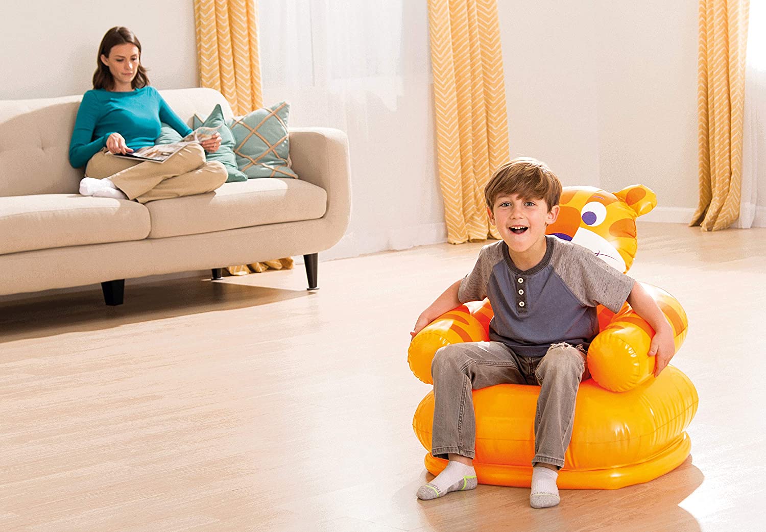 Kids Animal Inflatable Chair – Cute Cartoon Air Sofa for Kids