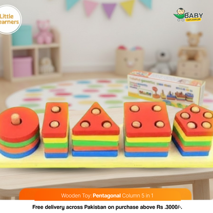 5 in 1 Wooden Learning Toy for Kids