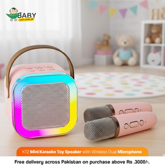 K12 Mini Karaoke Speaker with Wireless Dual Microphone - Toys for kids