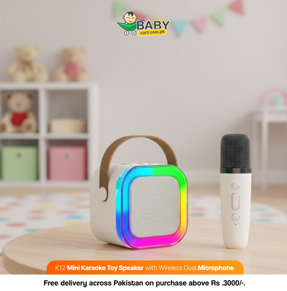 K12 Mini Karaoke Speaker with Wireless Dual Microphone - Toys for kids