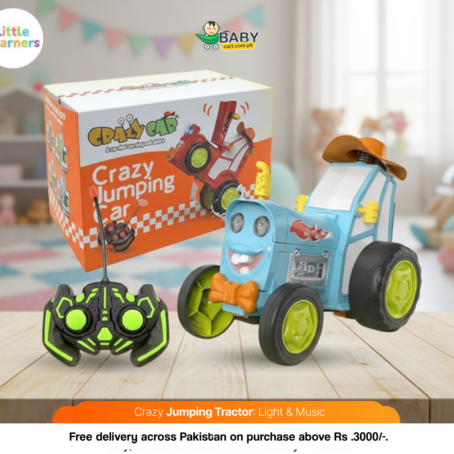 Crazy Jumping Tractor: Light & Music - Toys for Kids