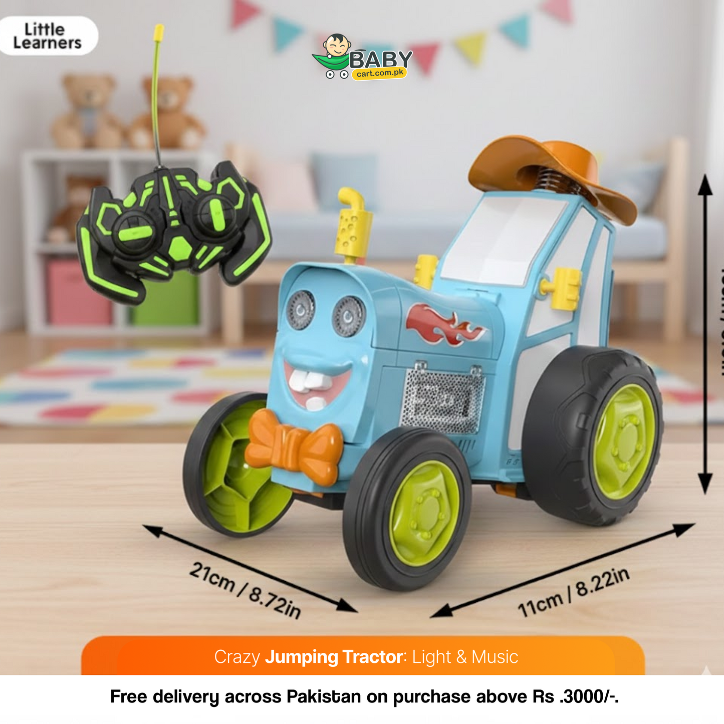 Crazy Jumping Tractor: Light & Music - Toys for Kids