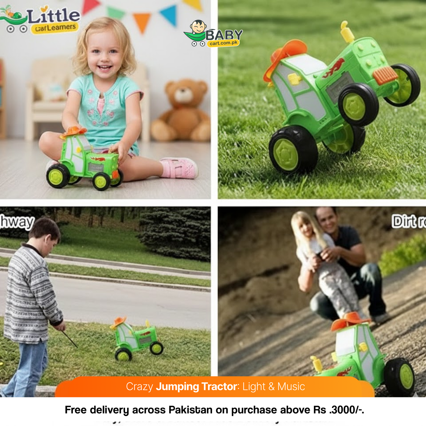 Crazy Jumping Tractor: Light & Music - Toys for Kids