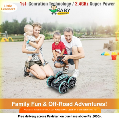 Amphibious Remote Control Stunt Car: Waterproof Car & Boat: 2.4 GHz Remote Control Toy