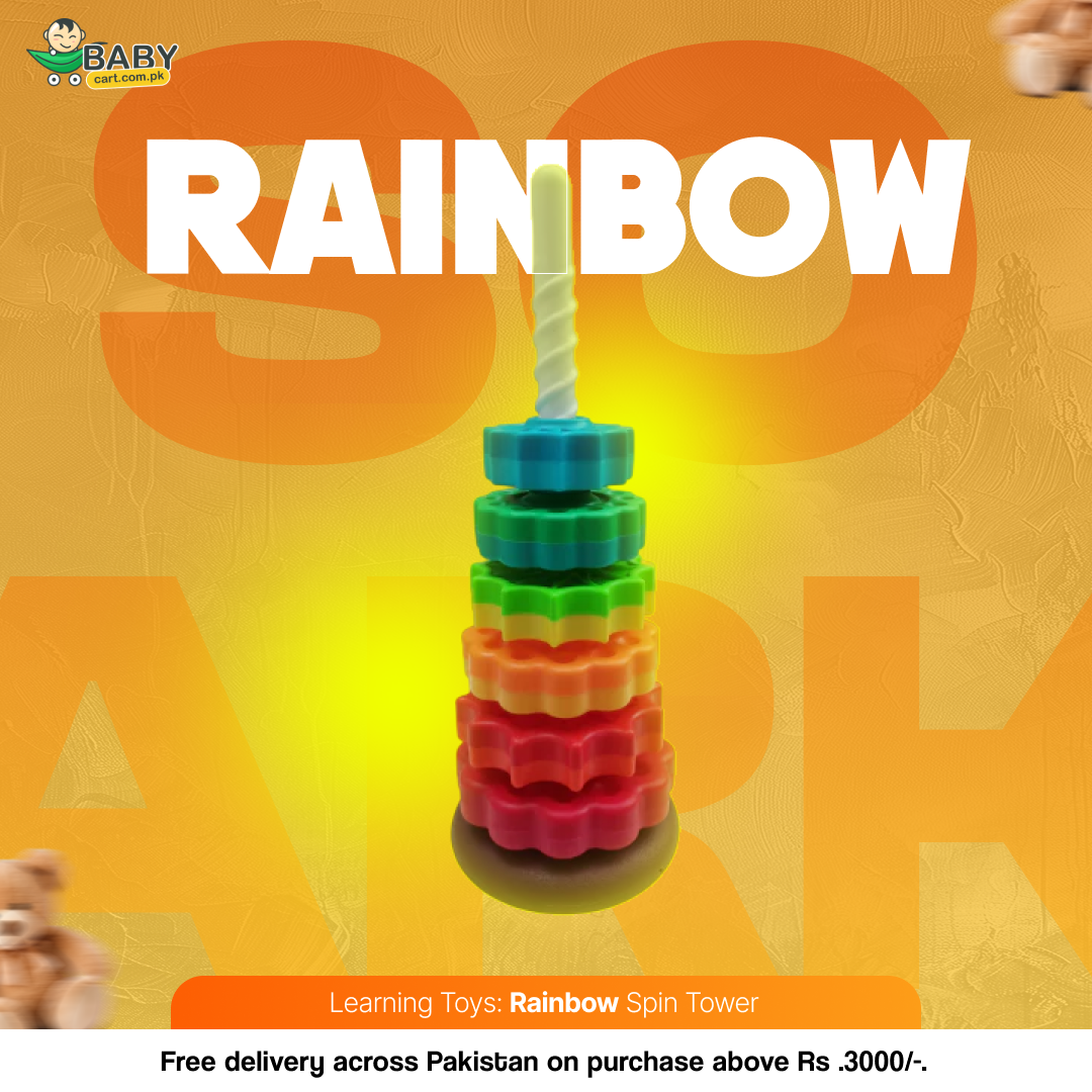 Learning Toys: Rainbow  Spin Tower