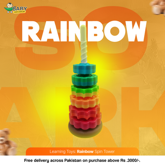Learning Toys: Rainbow  Spin Tower