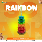 Learning Toys: Rainbow  Spin Tower