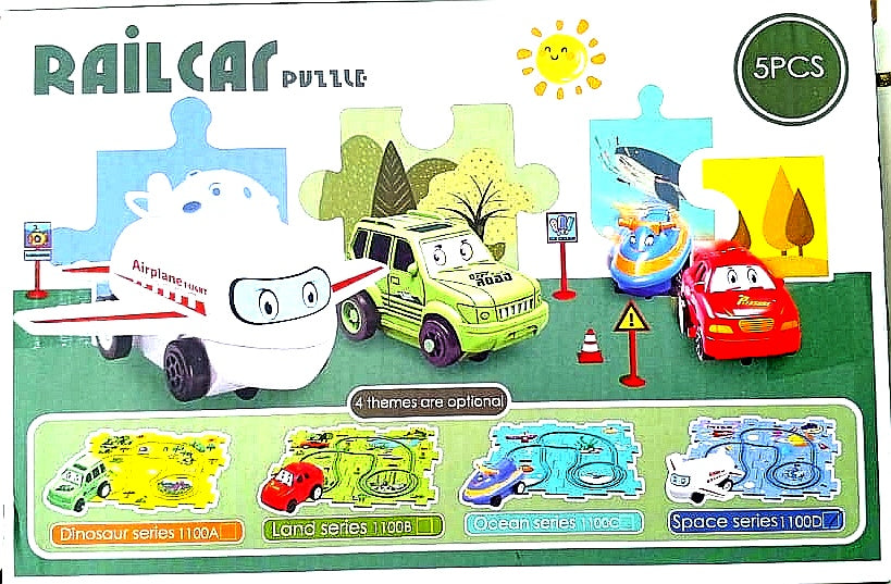 Rail Car Track Puzzle – Educational Toy for Kids