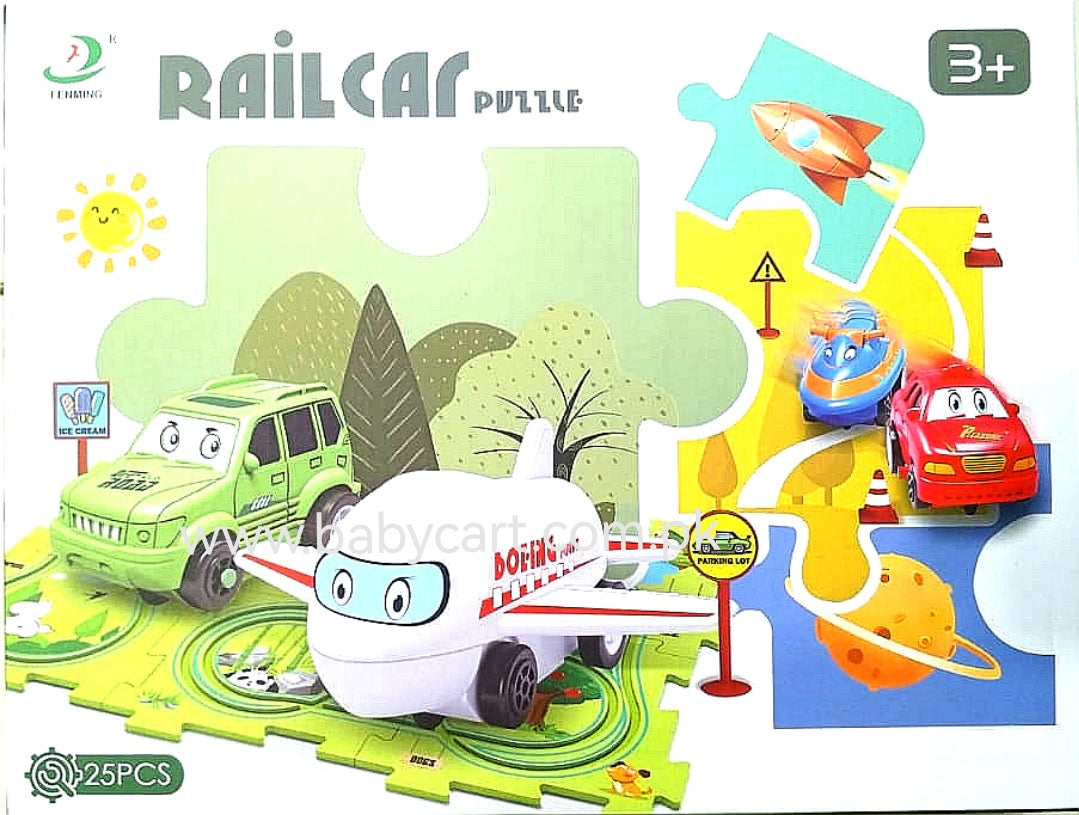 Rail Car Track Puzzle – Educational Toy for Kids