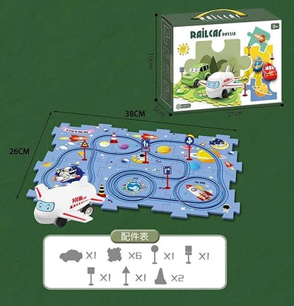 Rail Car Track Puzzle – Educational Toy for Kids