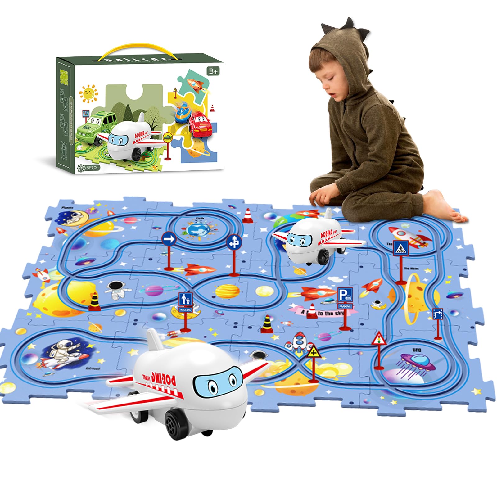 Rail Car Track Puzzle – Educational Toy for Kids