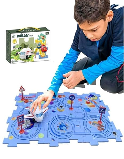 Rail Car Track Puzzle – Educational Toy for Kids