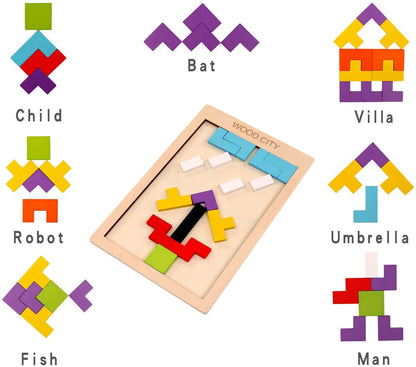 Wooden Puzzle: Intelligence Russian Wood Block Tetris Game