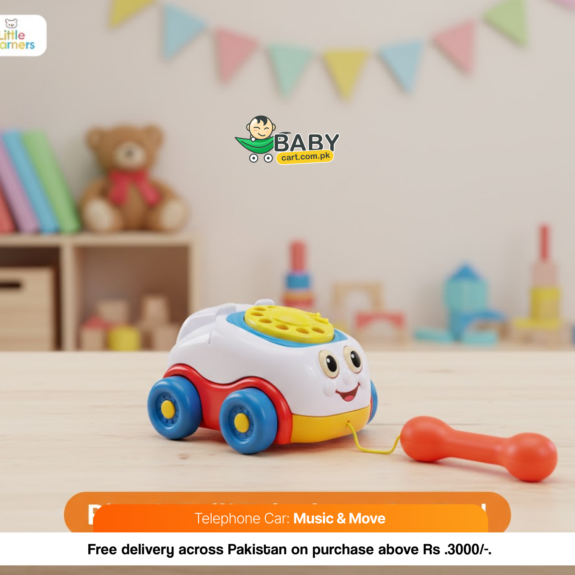 Telephone Toy Car: Music & Move – Interactive Toy Car for Kids