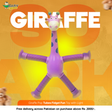 Giraffe Pop Tubes Fidget Fun Toy with Light