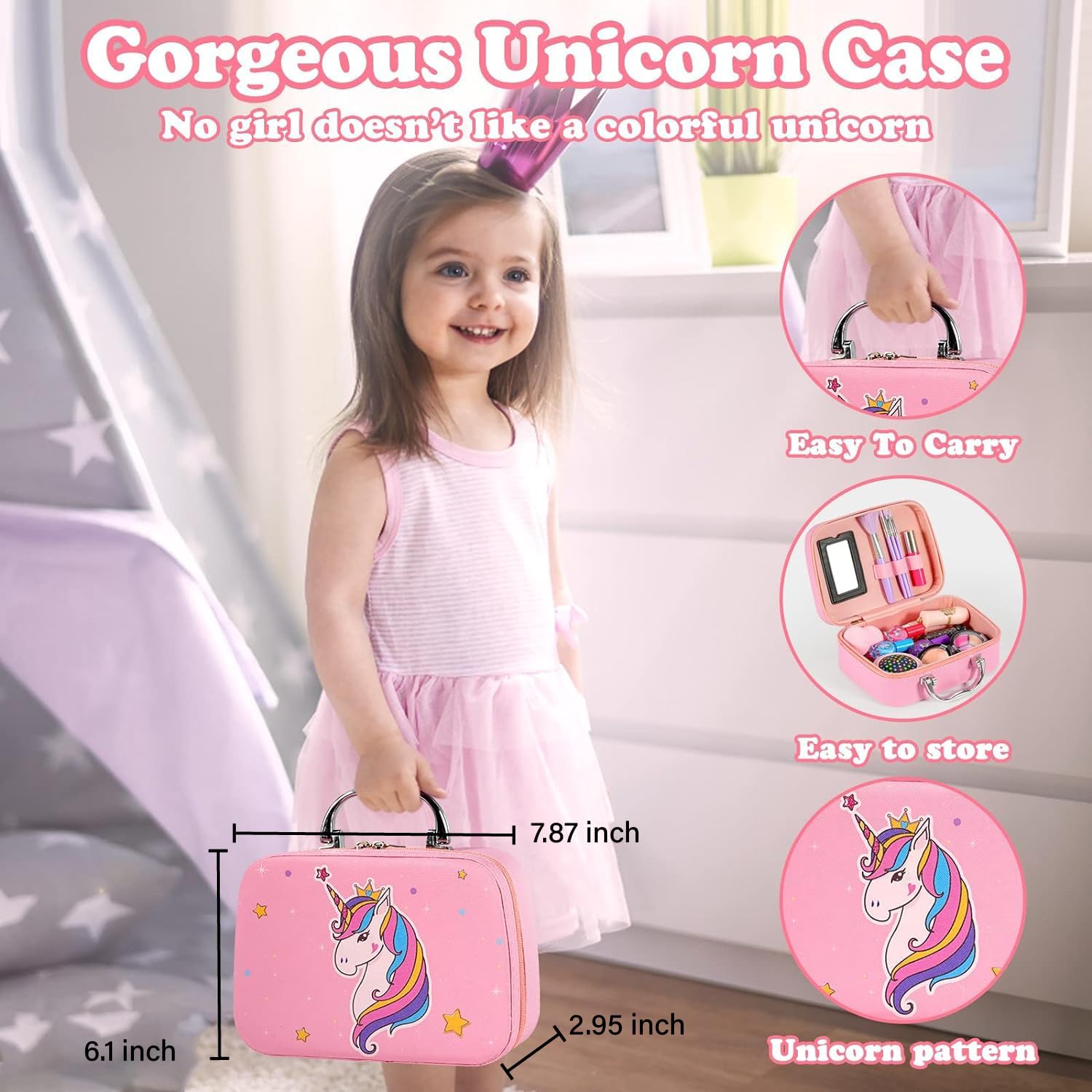 Washable Cute Makeup Kit for Girls – Safe & Fun Beauty Set for Kids