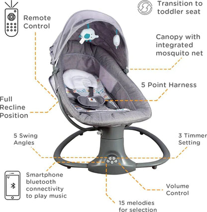 “Baby swing for newborn and toddler”