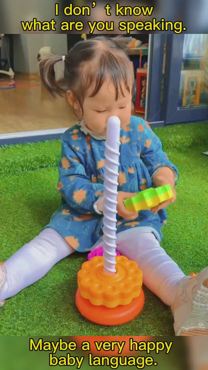 Learning Toys: Rainbow  Spin Tower
