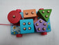 Wooden Toy: 5 Set of Column Trailers