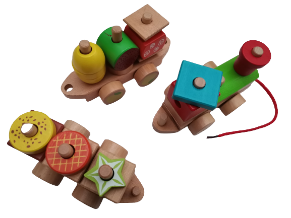 Wooden Toy: Wooden Block Train